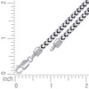 925 Sterling Silver Rhodium Plated Plain 4.3mm Hollow Franco Chain | 16" to 26"