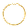 925 Sterling Silver Yellow Gold Plated 4.5mm Hollow Franco Bracelet | 7" to 9"