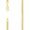 925 Sterling Silver Yellow Gold Plated 5.4mm Hollow Franco Chain | 18" to 26"