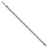 925 Sterling Silver Rhodium Plated Plain 6.4mm Hollow Franco Bracelet | 8" to 9"