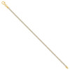 Sterling Silver Two-Tone Gold Plated Pave D/C 3mm Solid Franco Bracelet | 8"