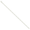 925 Sterling Silver Lobster Clasp 3mm Solid D/C Figaro Link Bracelet | 7" to 9"