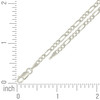 925 Sterling Silver Lobster Clasp 3mm Solid D/C Figaro Link Bracelet | 7" to 9"