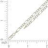 925 Sterling Silver Lobster Clasp 4mm Solid D/C Figaro Link Bracelet | 7" to 9"