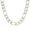 925 Sterling Silver Lobster Clasp 14mm Solid D/C Figaro Link Chain | 22" to 26"