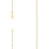 Sterling Silver Two-Tone Gold Plated Pave 2.5mm Flat Figaro Chain | 16" to 24"