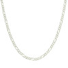 925 Sterling Silver Diamond Cut Pave 4.5mm Super Flat Figaro Chain | 16" to 24"