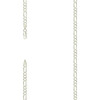 925 Sterling Silver Diamond Cut Pave 4.5mm Super Flat Figaro Chain | 16" to 24"