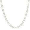925 Sterling Silver Diamond Cut Pave 5.5mm Super Flat Figaro Chain | 18" to 24"