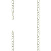 925 Sterling Silver Diamond Cut Pave 5.5mm Super Flat Figaro Chain | 18" to 24"