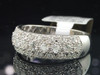 Ladies 14K White Gold Designer Round Diamond Engagement Ring Wedding Band .64 Ct