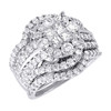 Diamond Engagement Wedding Ring 14K White Gold 3 Piece Round Bridal Set 2.52 Tcw