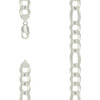 925 Sterling Silver Diamond Cut Pave 14mm Super Flat Figaro Chain | 20" to 26"