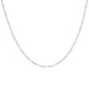 925 Sterling Silver Rhodiumed D/C 2.3mm Super Flat Figaro Chain | 14" to 24"