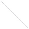 925 Sterling Silver Rhodiumed D/C 2.3mm Super Flat Figaro Bracelet | 7" to 9"