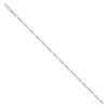 925 Sterling Silver Rhodium Plated D/C 3mm Super Flat Figaro Bracelet | 7" to 9"
