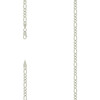 925 Sterling Silver Lobster Clasp D/C 4mm Super Flat Figaro Chain | 16" to 24"