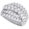 Diamond Wedding Band Ladies 14K White Gold Round Designer Fashion Ring 3 Tcw.