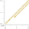 Sterling Silver Yellow Gold Plated D/C 4mm Flat Figaro Link Chain | 16" to 20"