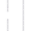 925 Sterling Silver Rhodium Plated D/C 5mm Super Flat Figaro Chain | 16" to 24"