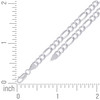 925 Sterling Silver Rhodium Plated D/C 5mm Super Flat Figaro Chain | 16" to 24"