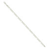 925 Sterling Silver Lobster Clasp D/C 5mm Super Flat Figaro Bracelet | 7" to 9"