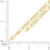 Sterling Silver Yellow Gold Plated D/C 5mm Flat Figaro Link Bracelet | 7" to 9"