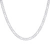 925 Sterling Silver Rhodiumed D/C 5.5mm Super Flat Figaro Chain | 16" to 26"