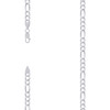 925 Sterling Silver Rhodiumed D/C 5.5mm Super Flat Figaro Chain | 16" to 26"