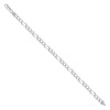 925 Sterling Silver Rhodiumed D/C 5.5mm Super Flat Figaro Bracelet | 7" to 9"