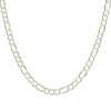 925 Sterling Silver Lobster Clasp D/C 6.5mm Super Flat Figaro Chain | 16" to 26"