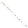 925 Sterling Silver Lobster D/C 6.5mm Super Flat Figaro Link Bracelet | 8" to 9"
