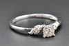 Diamond Promise Ring Ladies Round Cut Engagement 10K White Gold 0.21 Ct Swivel