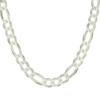925 Sterling Silver Lobster Clasp D/C 12mm Super Flat Figaro Chain | 18" to 24"
