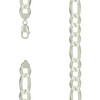 925 Sterling Silver Lobster D/C 13.5mm Super Flat Figaro Link Chain | 20" to 26"
