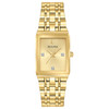 Bulova Quadra Modern 97P140 Women's Gold Stainless Steel Champagne Dial Watch