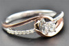 Solitaire Diamond Engagement Ring Ladies Round Cut 10K White Rose Gold 0.34 Ct