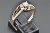 Solitaire Diamond Engagement Ring Ladies Round Cut 10K White Rose Gold 0.34 Ct