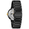 Bulova Futuro Modern 98A203 Men's Black IP Stainless Steel Skeleton Dial Watch