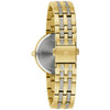 Bulova Crystal 98X138 Gold Stainless Steel Mother of Pearl Watch & Bracelet Set
