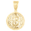 10K Yellow Gold Baguette Diamond Money Medallion Dollar Sign Pendant 1.50 CT