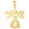 10K Yellow Gold Natural Diamond Dollar Sign Charm Bank Money Bag Pendant 1.62 CT