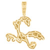 10K Yellow Gold Natural Diamond Unisex Bird Charm Road Runner Pendant 1.33 CT