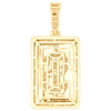 10K Yellow Gold Real Baguette Diamond Charm 100 Dollar Dog Tag Pendant 1.62 CT