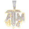 10K Yellow Gold Natural Diamond Iced Money Bag & Coin Charm ATM Pendant 1.75 CT