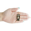 10K Yellow Gold Real Diamond Enameled Phone Charm Money Bag Calling Pendant 1 CT