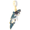 14K Yellow Gold Natural Diamond & Ruby Charm Biting Great Shark Pendant 1.5 CT