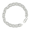 925 Sterling Silver Diamond Cut 9.5mm Solid Classic Mariner Link Bracelet | 9"