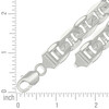 925 Sterling Silver Diamond Cut 13mm Solid Classic Mariner Link Bracelet | 8"
