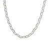 925 Sterling Silver D/C Pave 3mm Solid Classic Mariner Link Chain | 16" to 24"